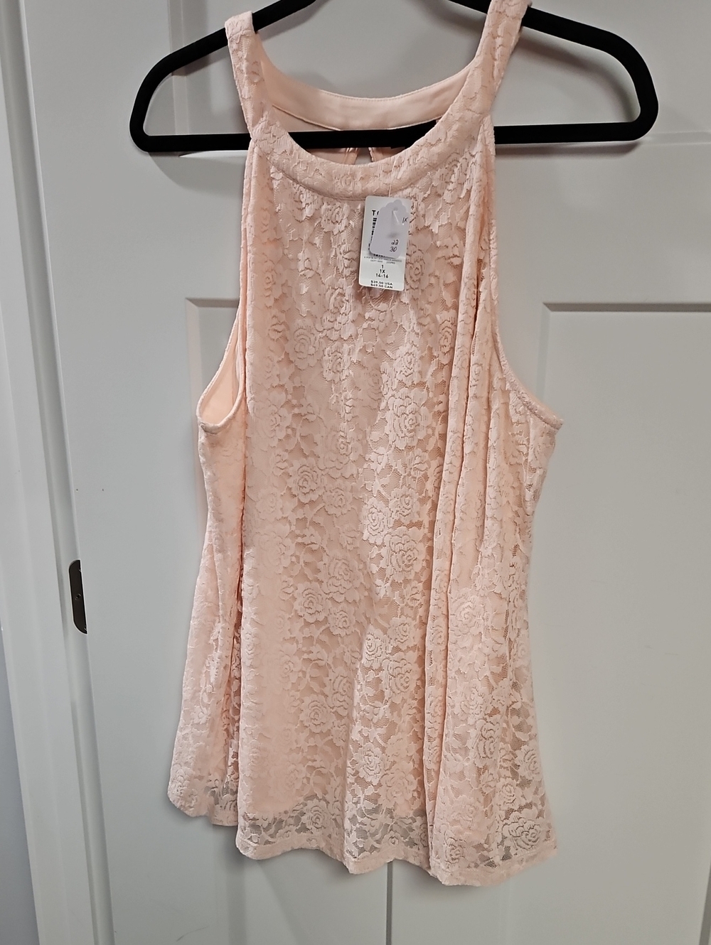 torrid Pale Blush Lace Halter Top